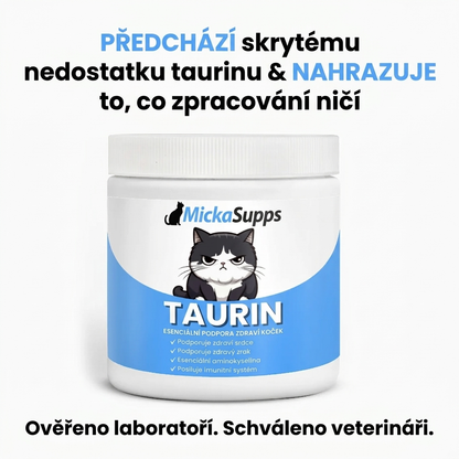 Zastavte skrytý nedostatek dřív, než se objeví příznaky, s doplňkem MickaSupps™ Taurin