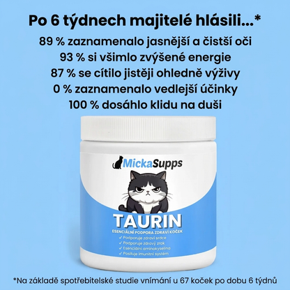 Zastavte skrytý nedostatek dřív, než se objeví příznaky, s doplňkem MickaSupps™ Taurin