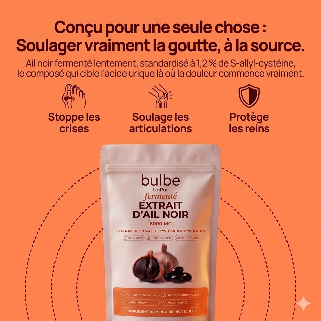 UriPur : Extrait d’ail noir fermenté sans odeur – Protocole anti-acide urique
